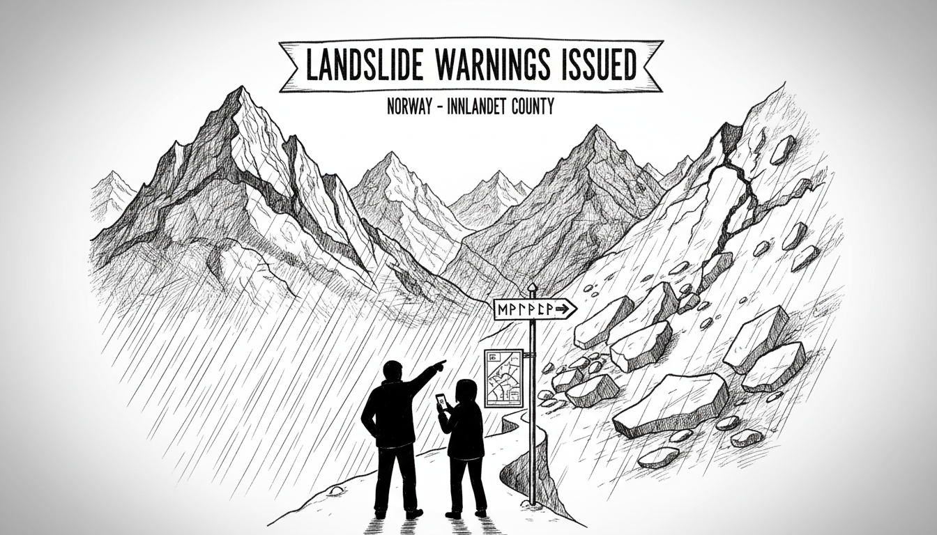 Landslide Warnings Issued for Multiple Norwegian Municipalities