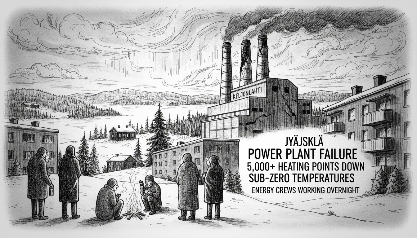 Power Plant Failure Leaves Thousands Without Heating in Jyväskylä