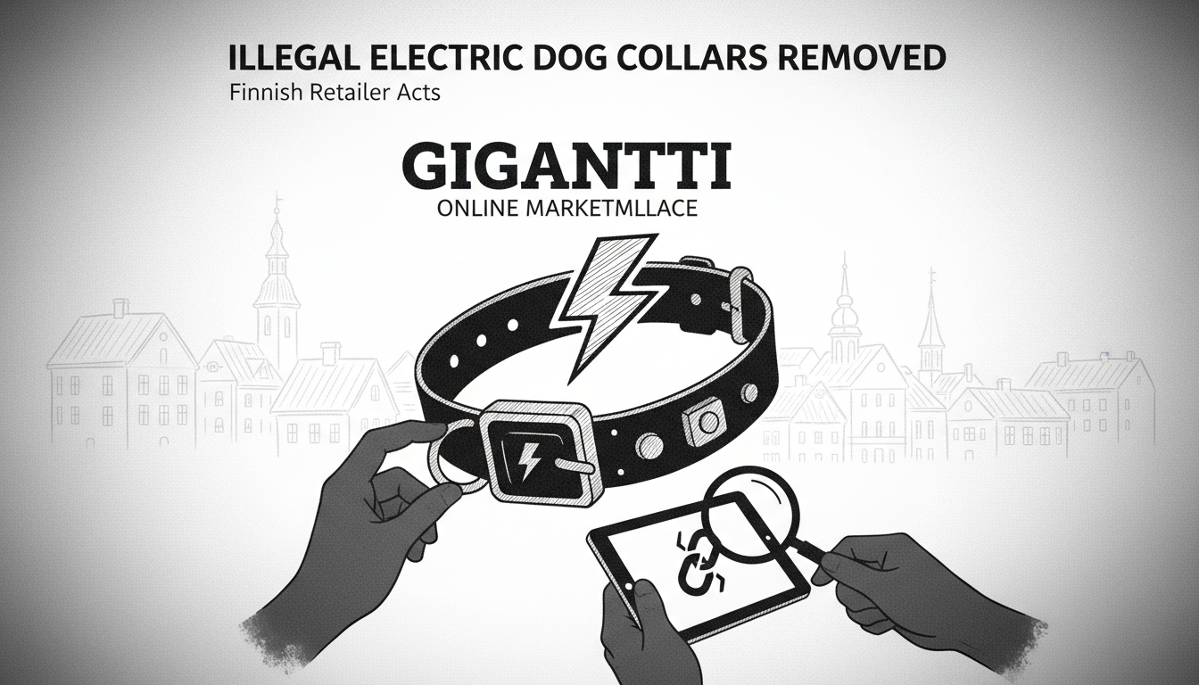 Gigantti Removes Illegal Electric Dog Collars from Online Marketplace