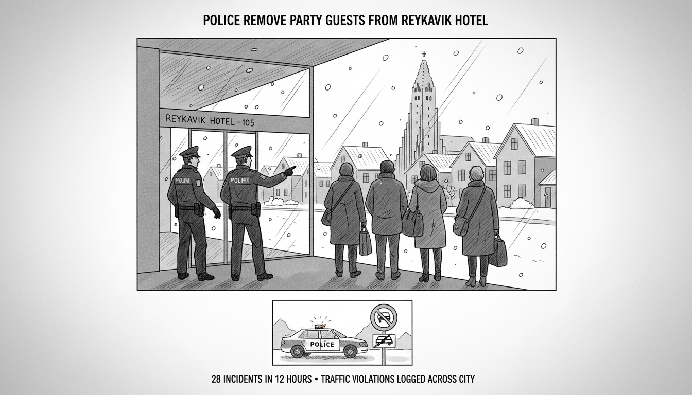 Police remove party guests from Reykjavik hotel