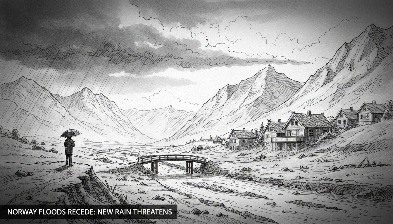 Norway Floods Recede in Sokndal: New Rain Threatens