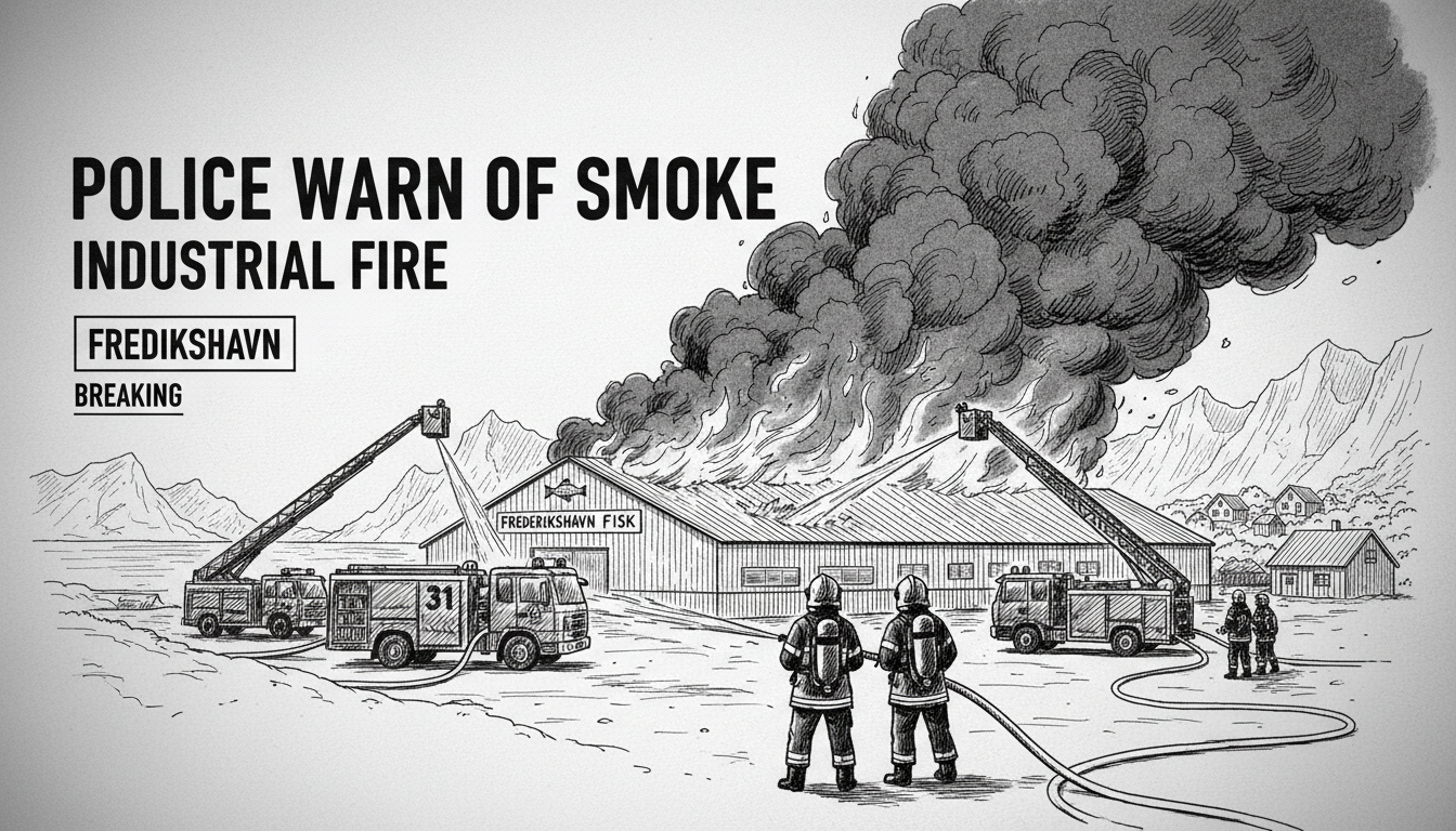 Police Warn of Smoke From Industrial Fire in Frederikshavn