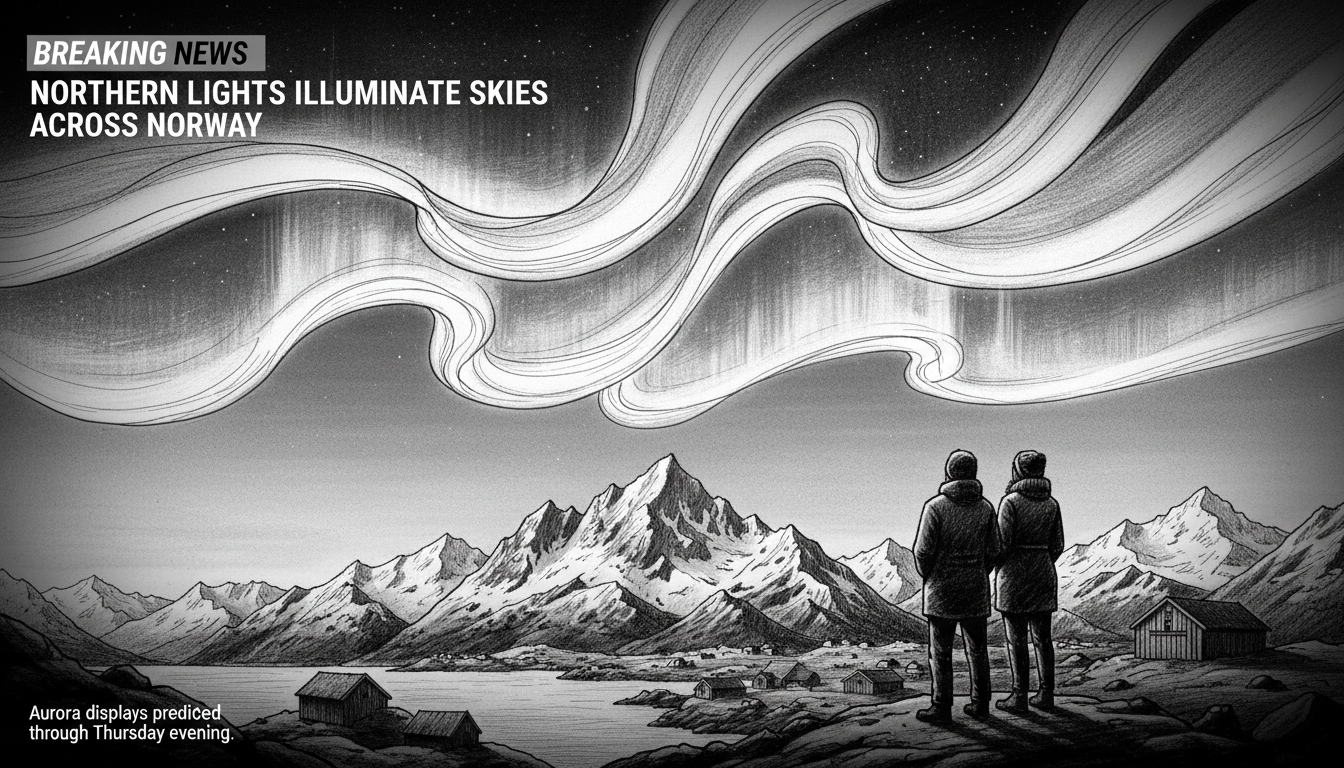 Northern Lights Illuminate Skies Across Norway