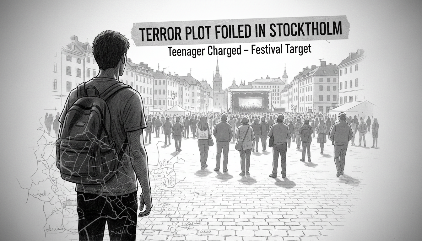 Teenager Charged with Planning Terror Attack Against Stockholm Festival