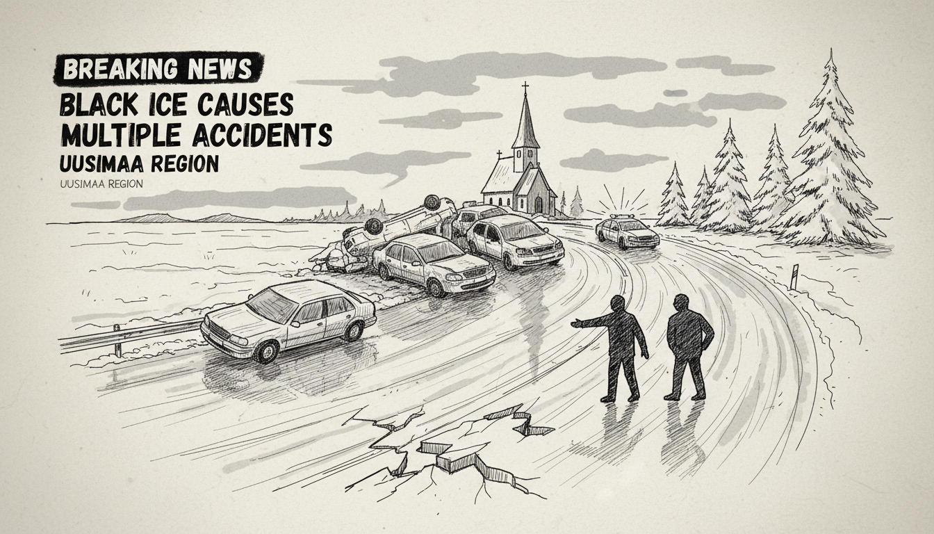 Black Ice Causes Multiple Accidents in Uusimaa Region