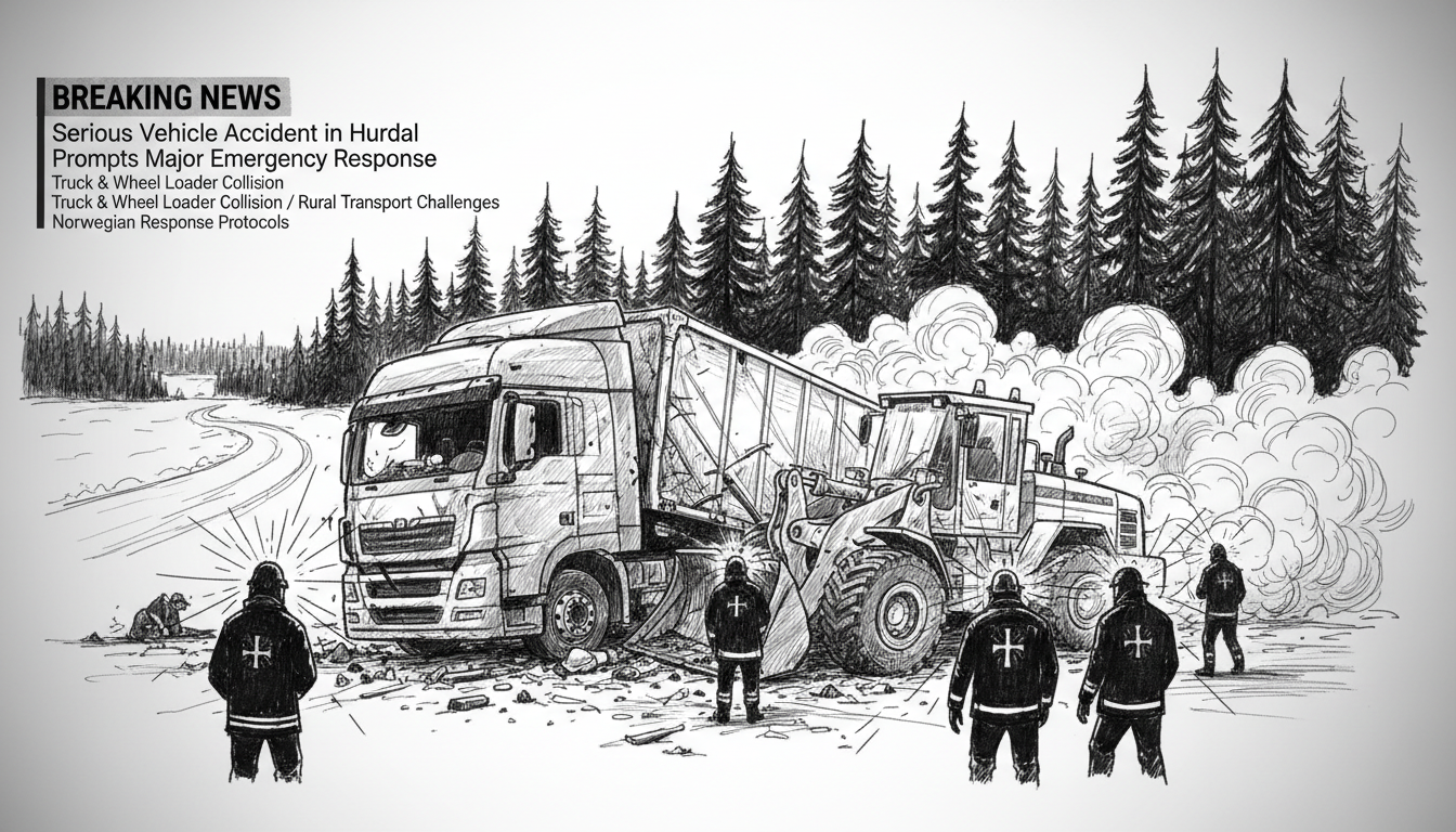 Serious Vehicle Accident in Hurdal Prompts Major Emergency Response