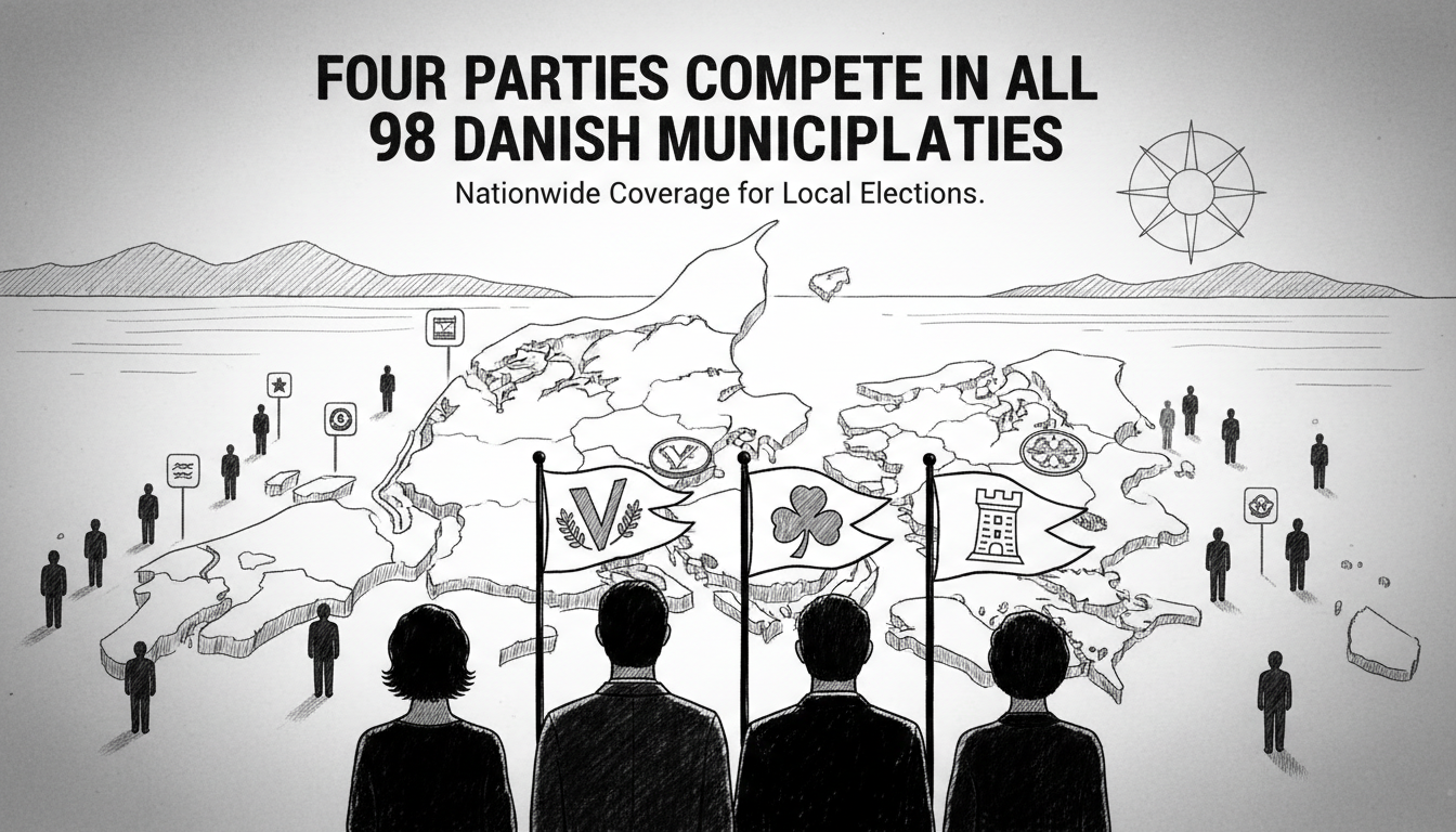 Four Parties Compete in All 98 Danish Municipalities