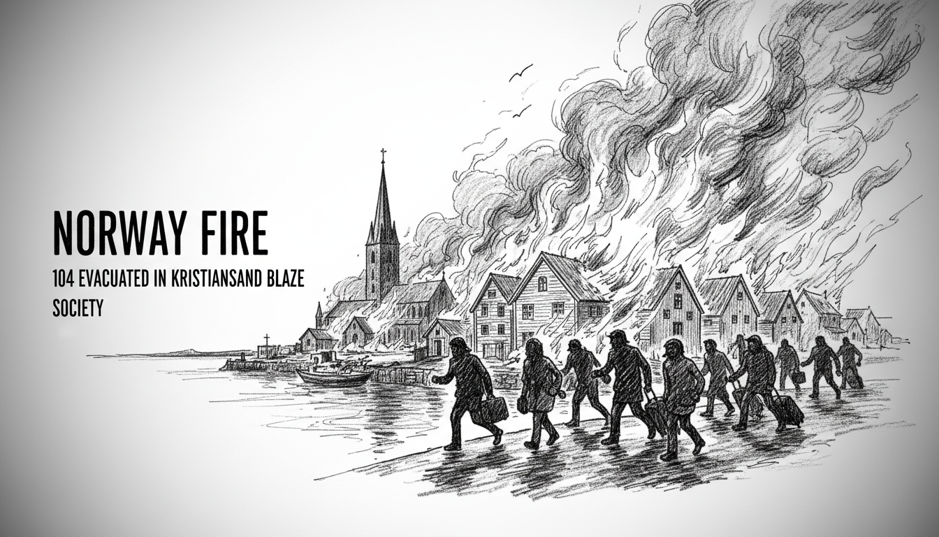 Norway Fire: 104 Evacuated in Kristiansand Blaze