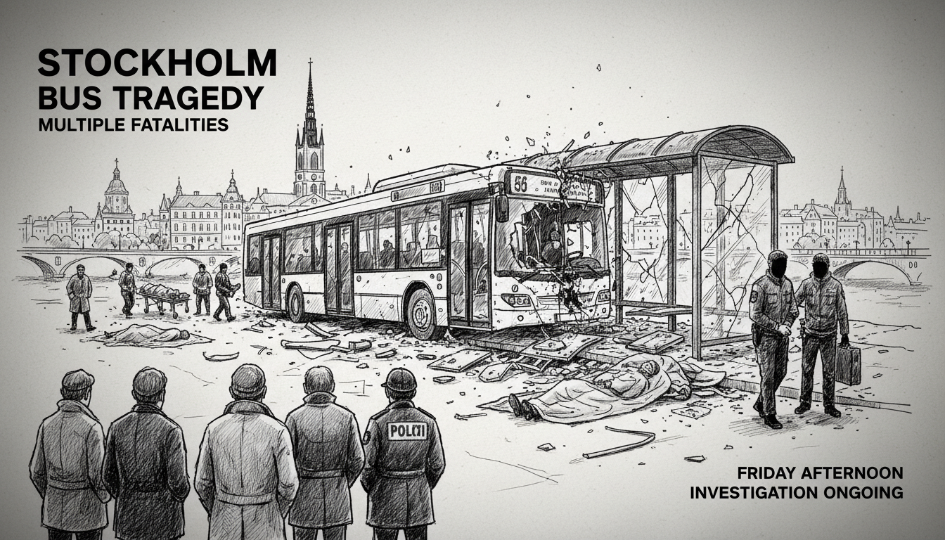 Bus Crashes Into Stockholm Bus Shelter Leaving Multiple Fatalities