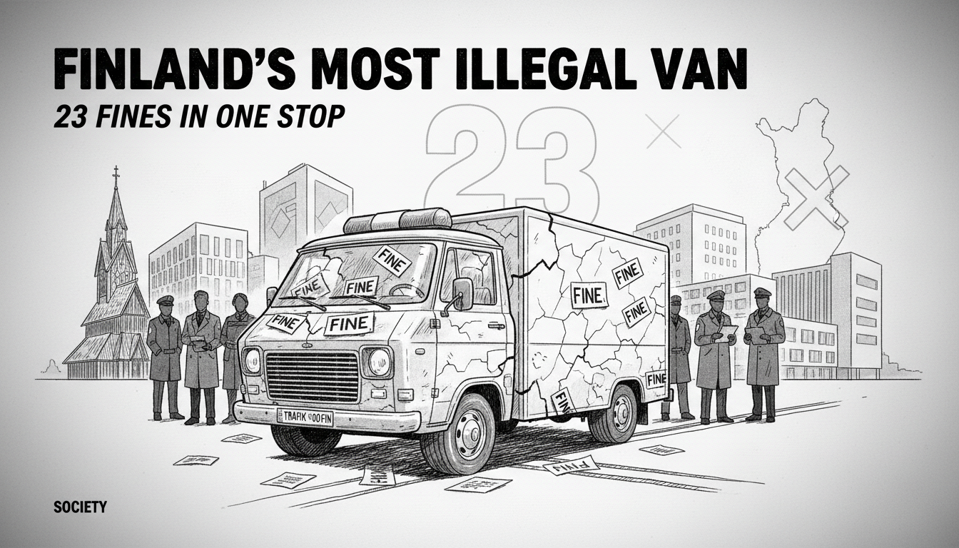 Finland's Most Illegal Van: 23 Fines in One Stop