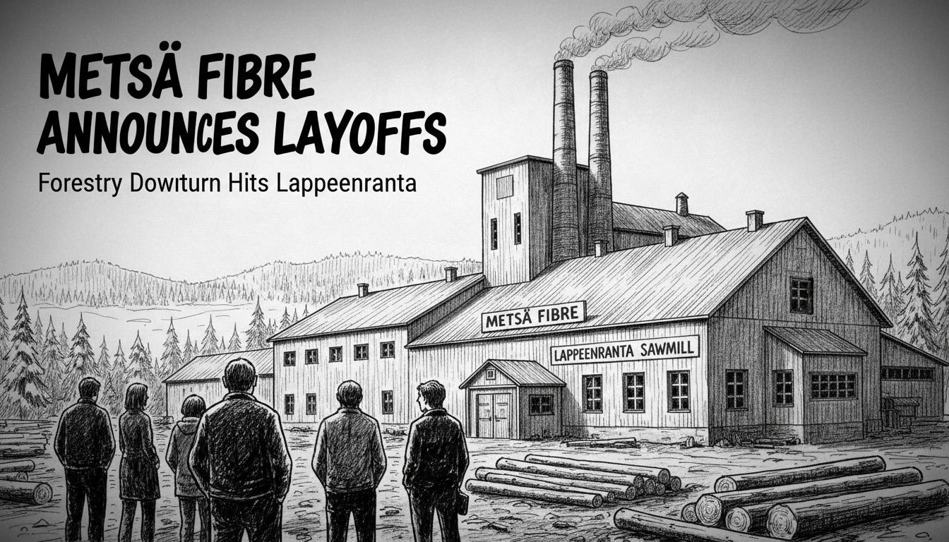 Metsä Fibre Announces Layoffs at Lappeenranta Sawmill Amid Forestry Downturn