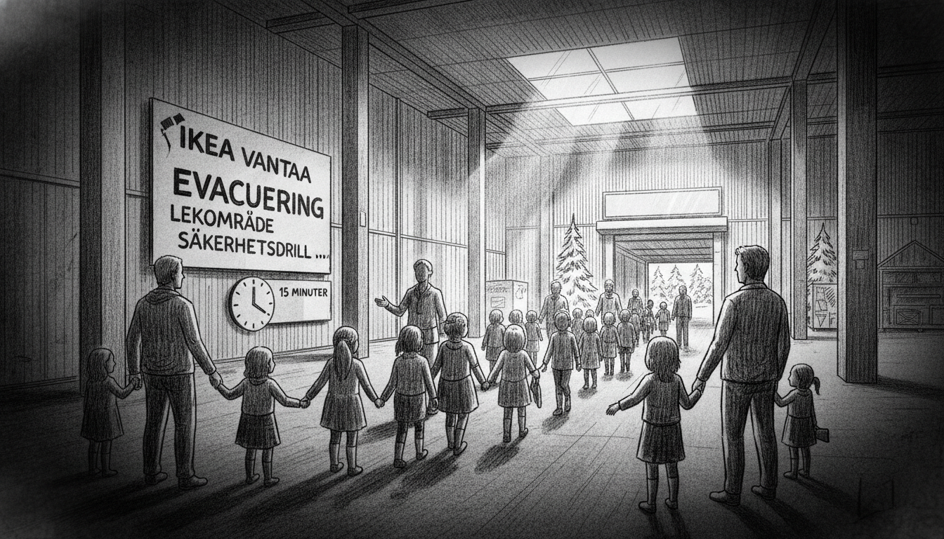 IKEA Vantaa Evacuates Children's Play Area in Safety Drill