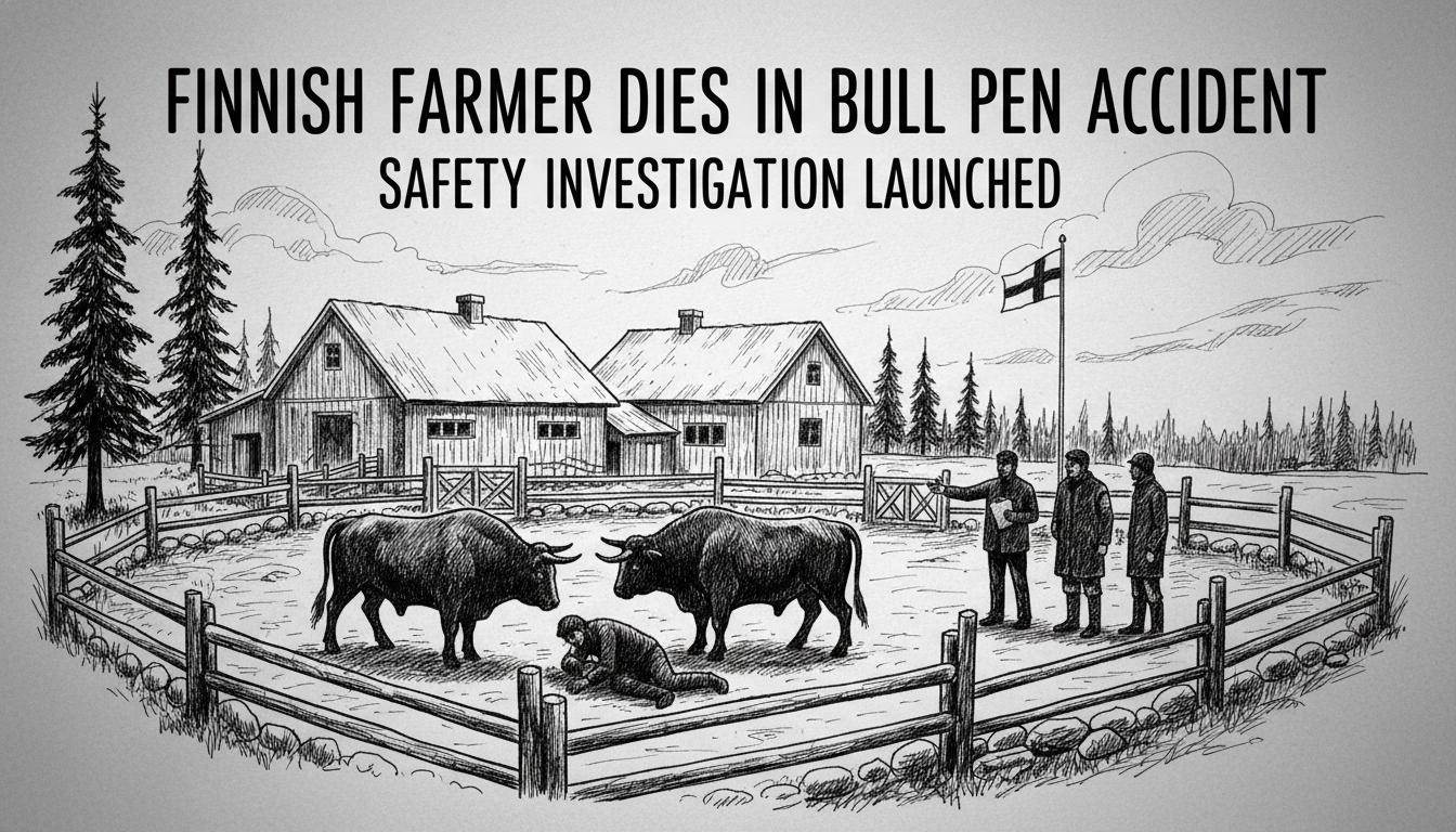 Finnish Farmer Dies in Bull Pen Accident, Safety Investigation Launched