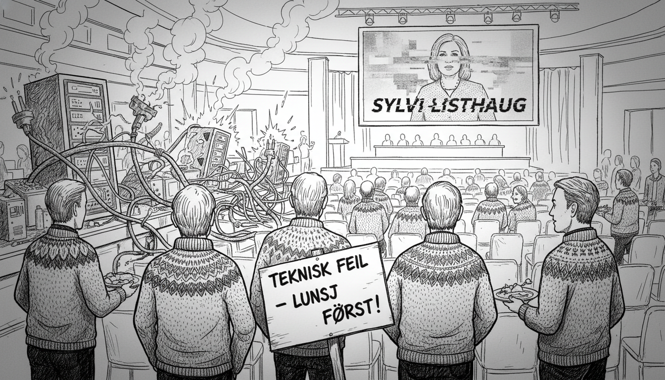 Technical Failure Disrupts Norwegian Political Conference