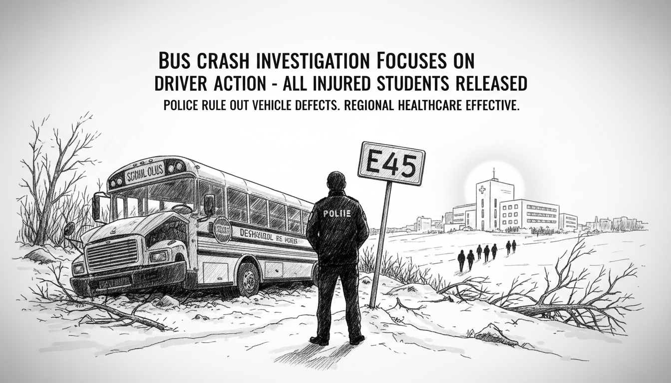 Bus Crash Investigation Focuses on Driver Action as All Injured Students Released