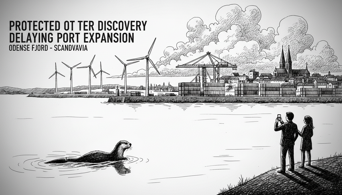 Protected Otter Discovery Could Delay Billion-Kroner Port Expansion in Odense