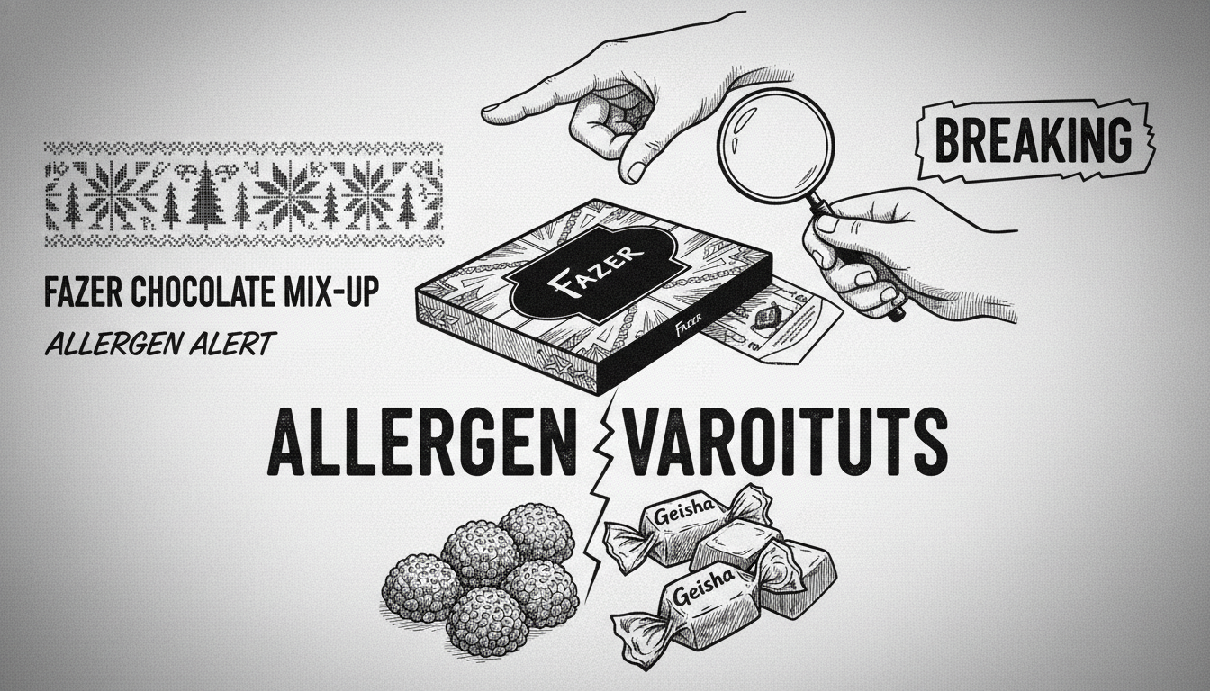 Fazer Chocolate Mix-Up Places Allergen Warning on Mislabeled Boxes
