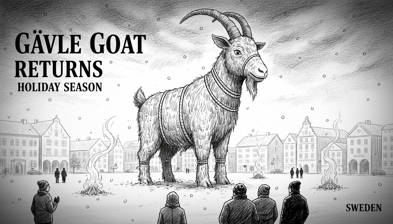 Gävle Goat Returns for Holiday Season