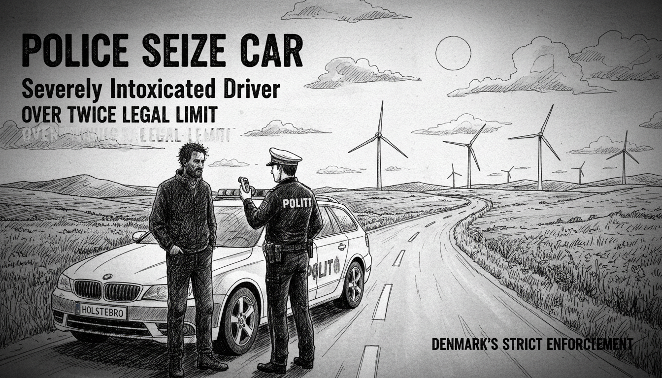 Police Seize Car from Severely Intoxicated Driver Near Holstebro