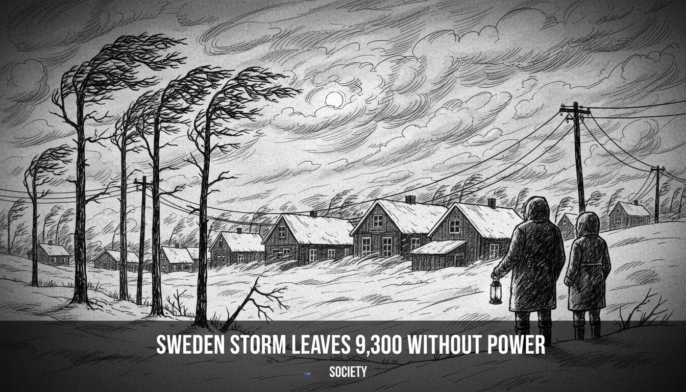 Sweden Storm Leaves 9,300 Without Power