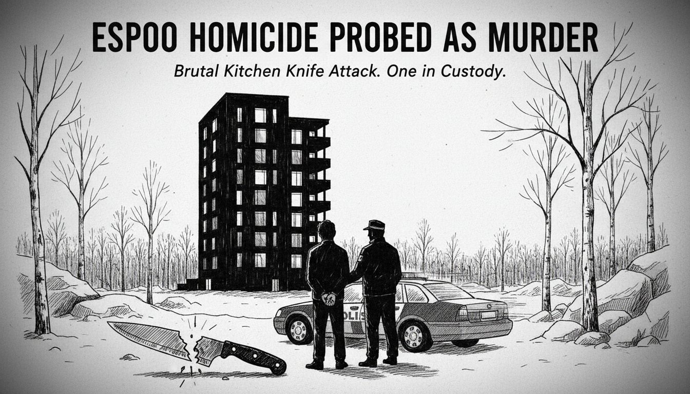 Police Investigate Espoo Homicide as Murder with Brutal Kitchen Knife Attack