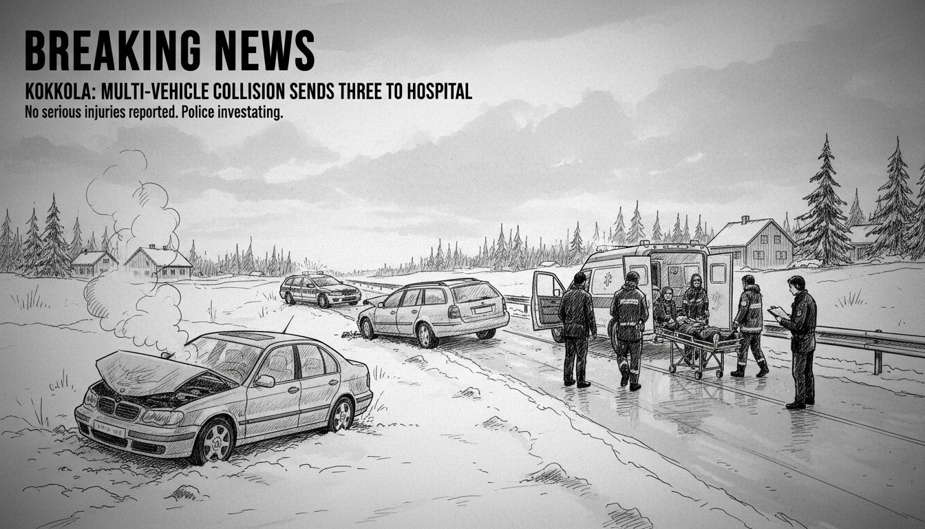 Multi-Vehicle Collision in Kokkola Sends Three to Hospital