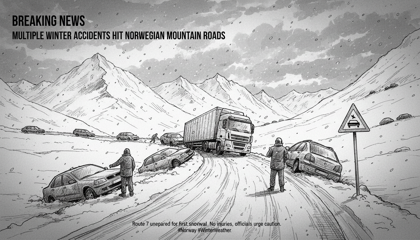 Multiple Winter Accidents Hit Norwegian Mountain Roads