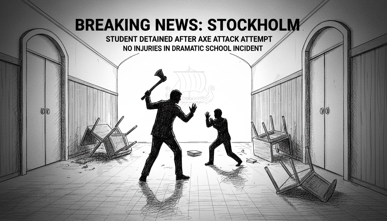 Student Detained After Axe Attack Attempt at Stockholm Adult School