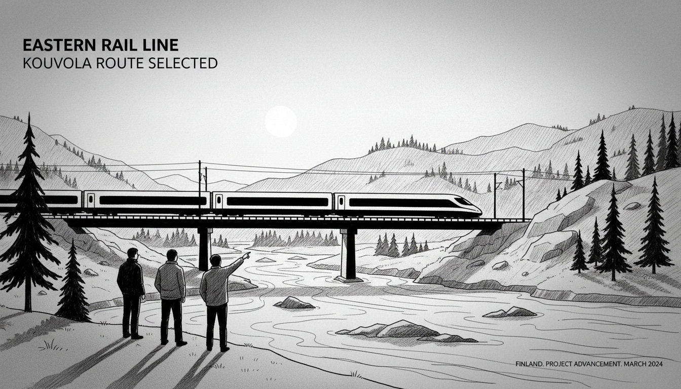 Eastern Rail Line Route Selected for Continued Planning to Kouvola