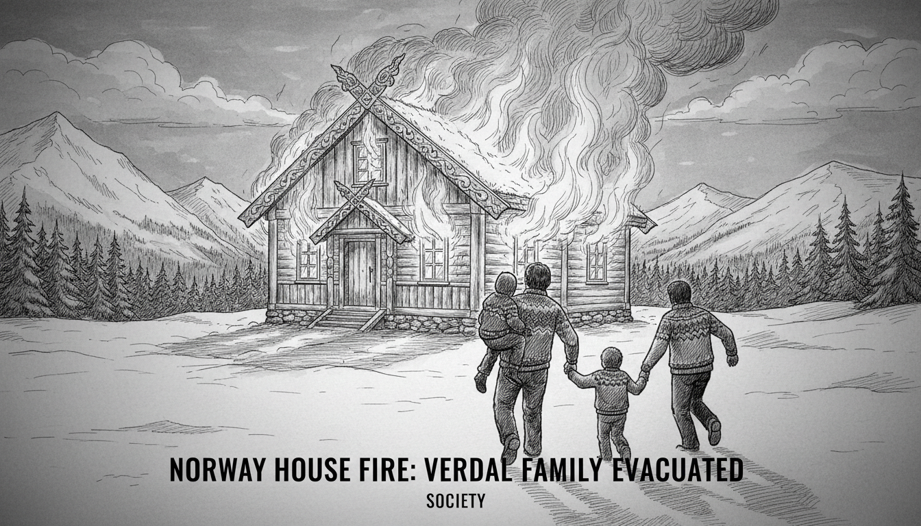 Norway House Fire: Verdal Family Evacuated