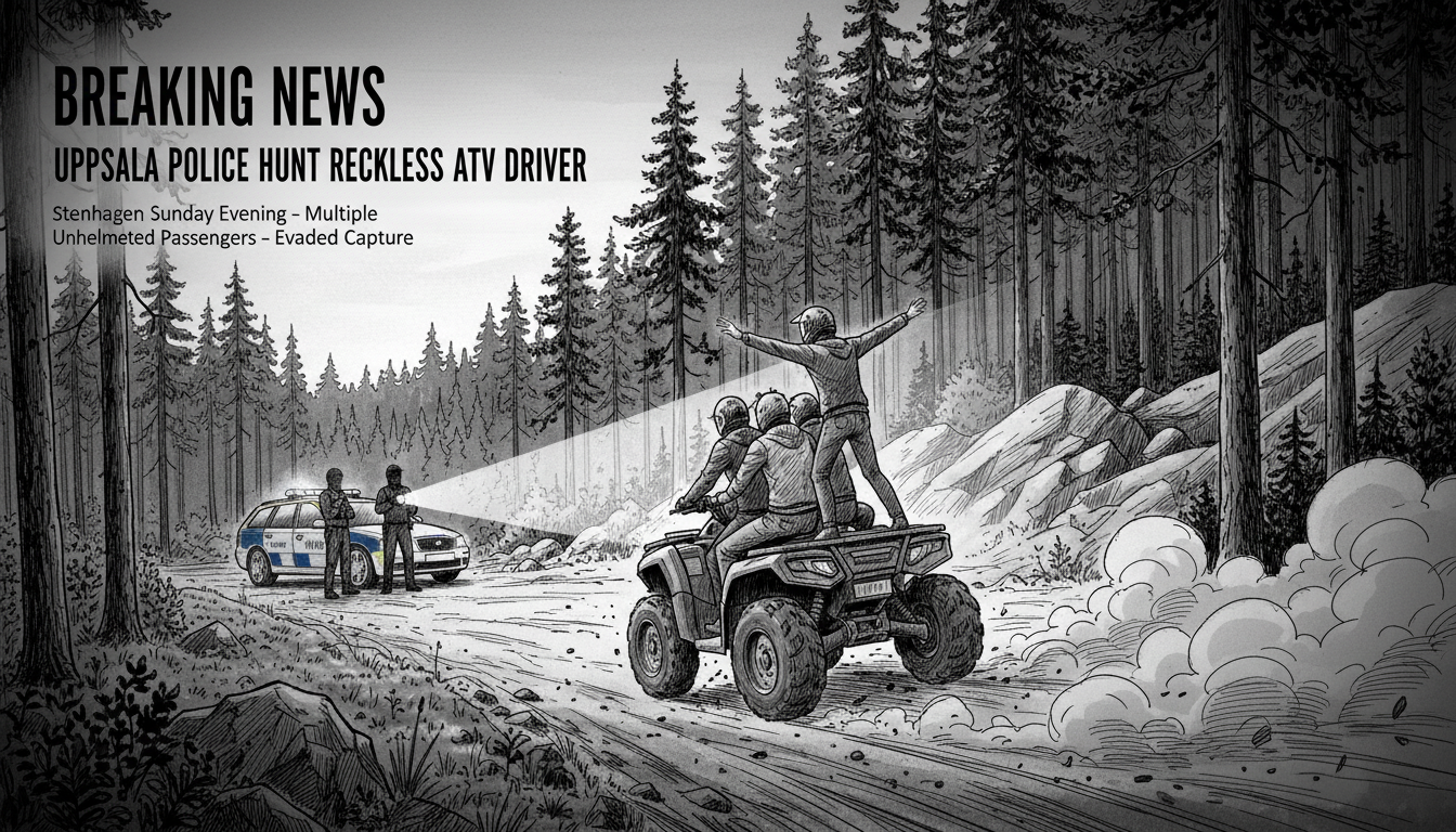 Police Search for Reckless ATV Driver in Uppsala