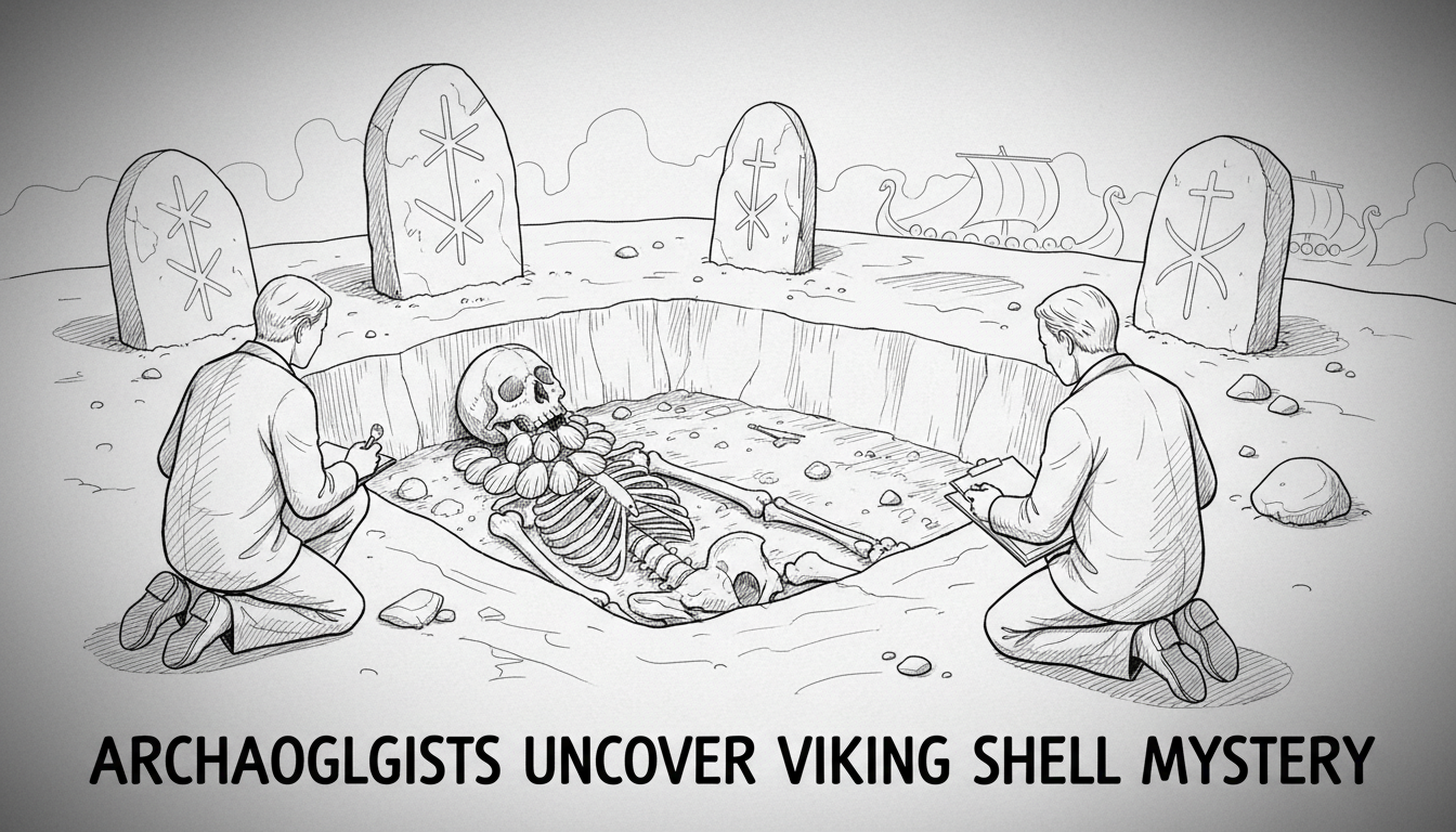 Archaeologists Uncover Rare Viking Age Grave with Shell Mystery