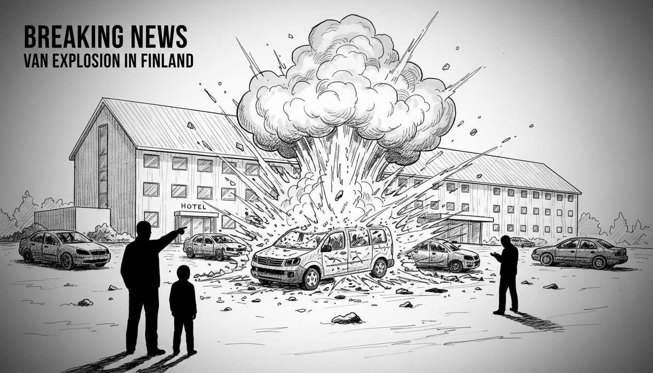Van Explodes in Hotel Parking Lot in Eastern Finland