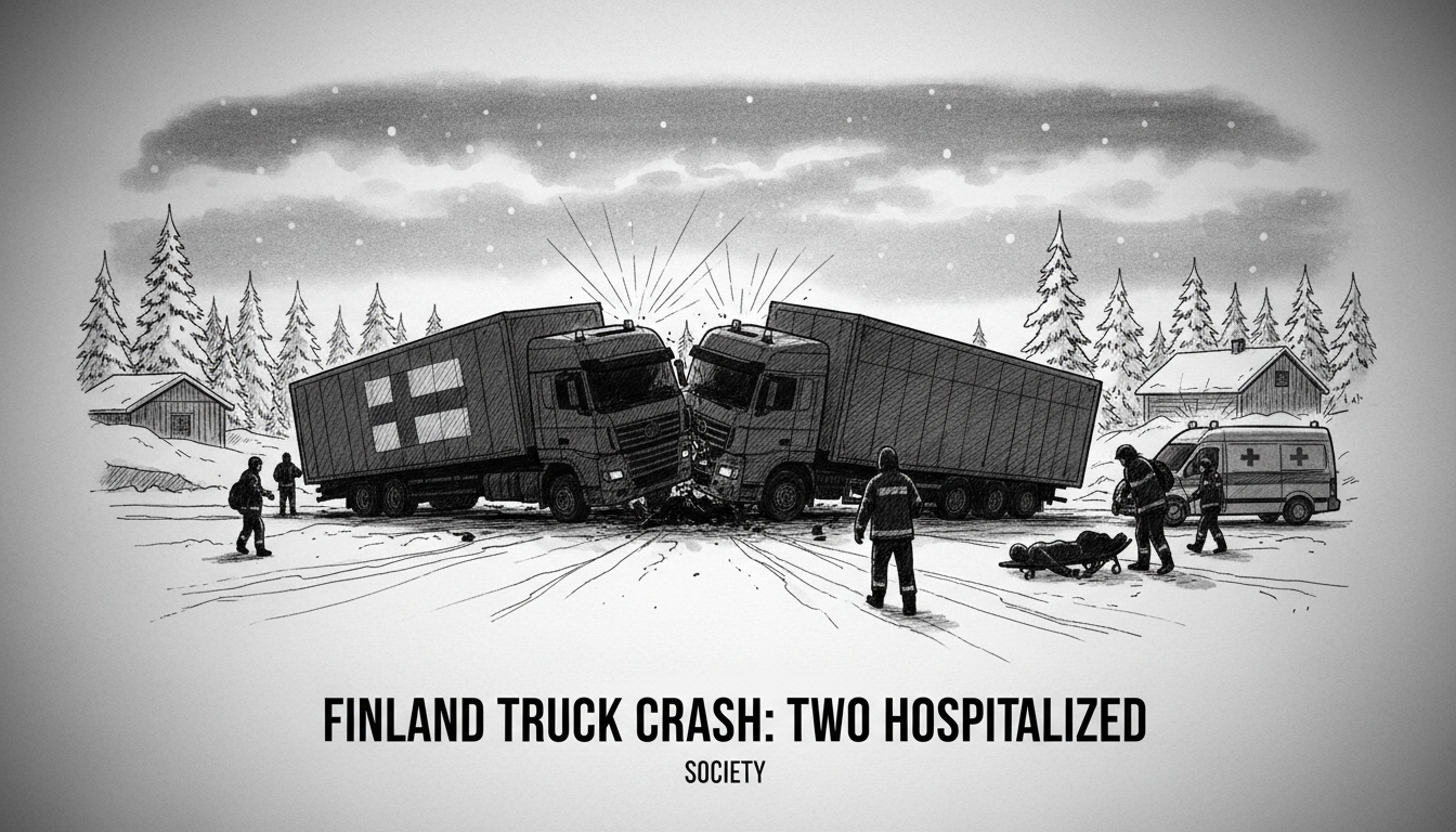 Finland's Truck Intersection Crash: Two Hospitalized