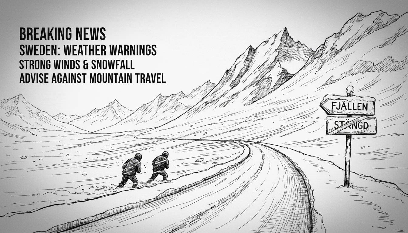 Sweden Issues Weather Warnings for Strong Winds and Snowfall