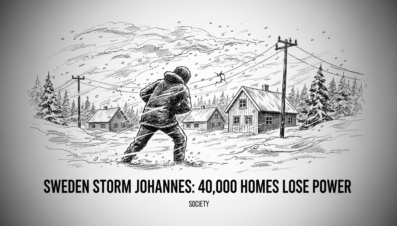 Sweden Storm Johannes: 40,000 Homes Lose Power