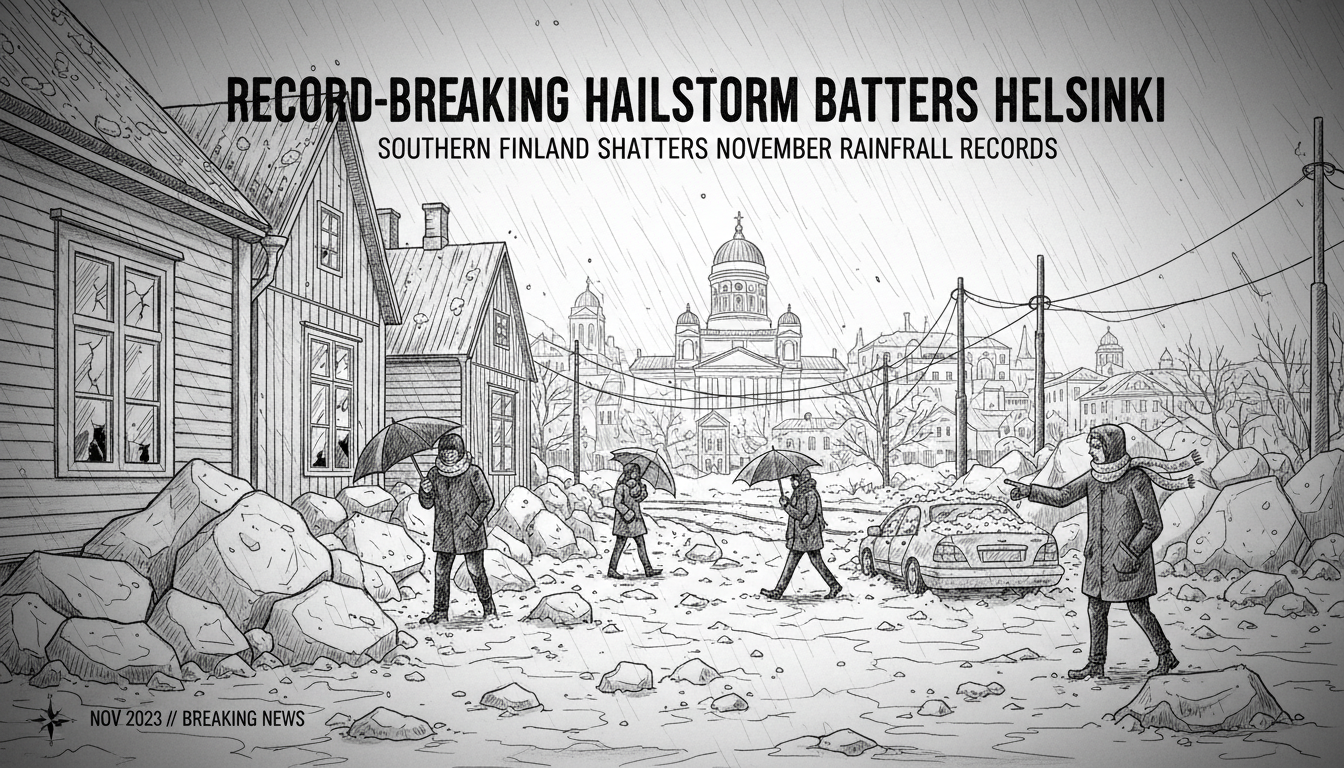 Record-Breaking Hailstorm Batters Helsinki Region