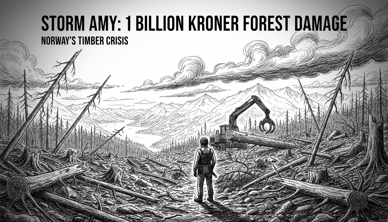 Storm Amy Causes Over 1 Billion Kroner in Norwegian Forest Damage