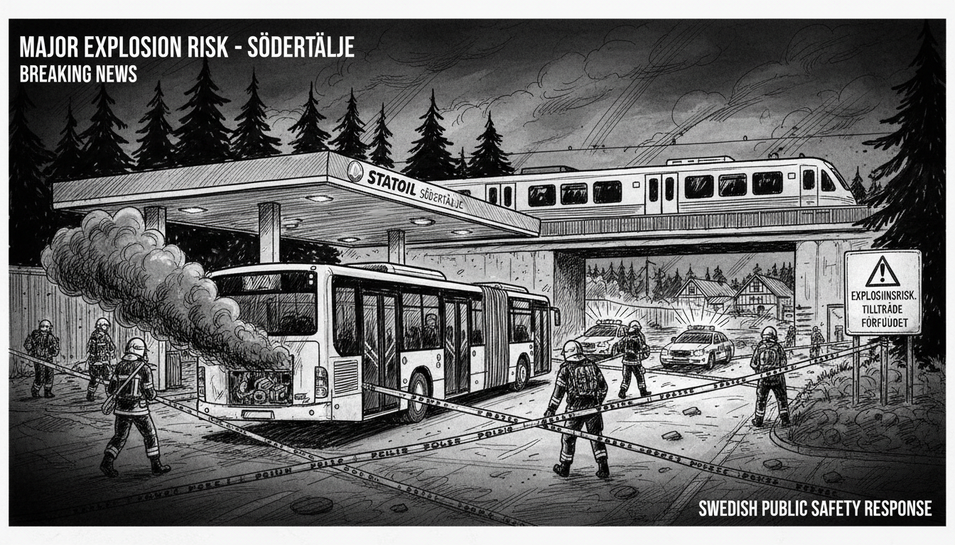 Major Explosion Risk at Swedish Gas Station After Bus Leak