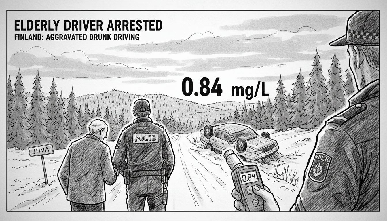 Elderly Driver Arrested for Drunk Driving in Eastern Finland
