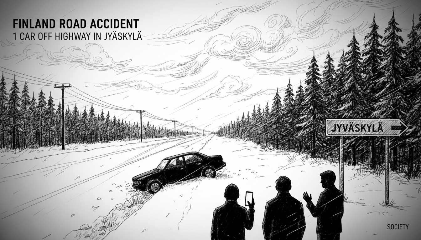 Finland Road Accident: 1 Car Off Highway in Jyväskylä