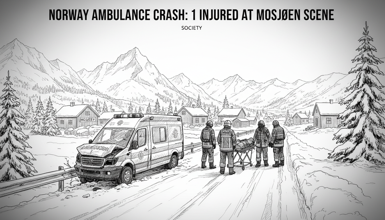 Norway Ambulance Crash: 1 Injured at Mosjøen Scene