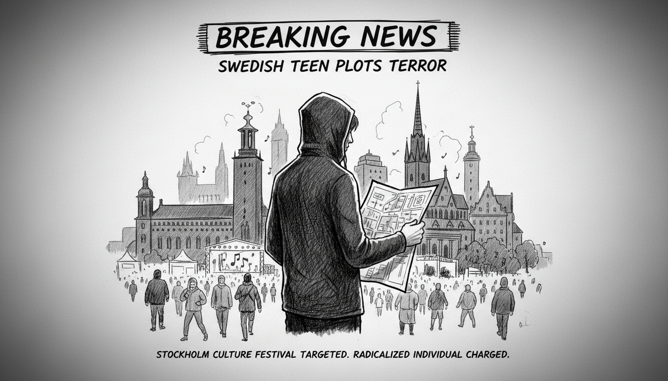 Swedish Teenager Charged with Plotting Terror Attack Against Stockholm Culture Festival