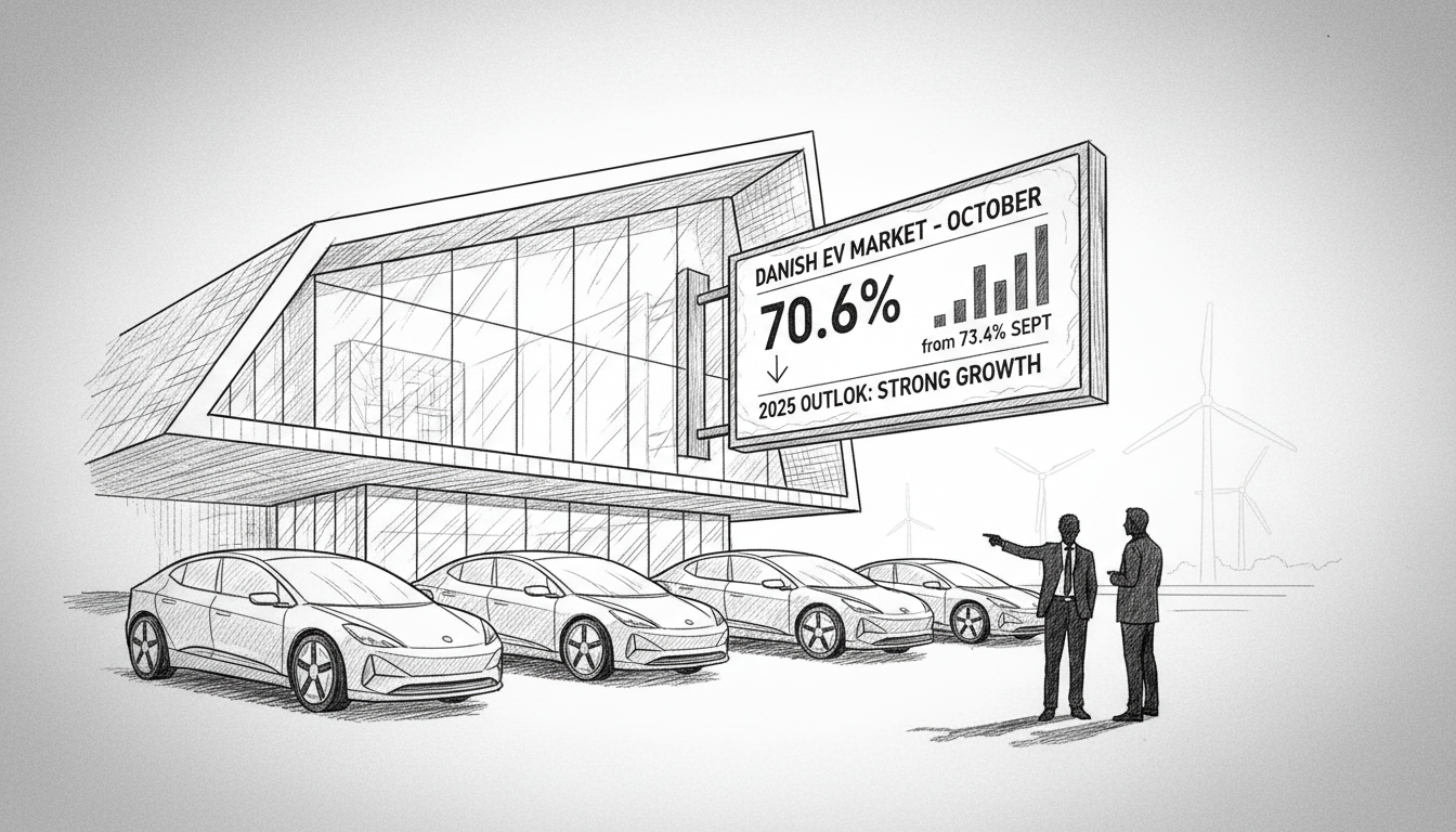 Electric Car Share of Danish Auto Market Dips Slightly in October