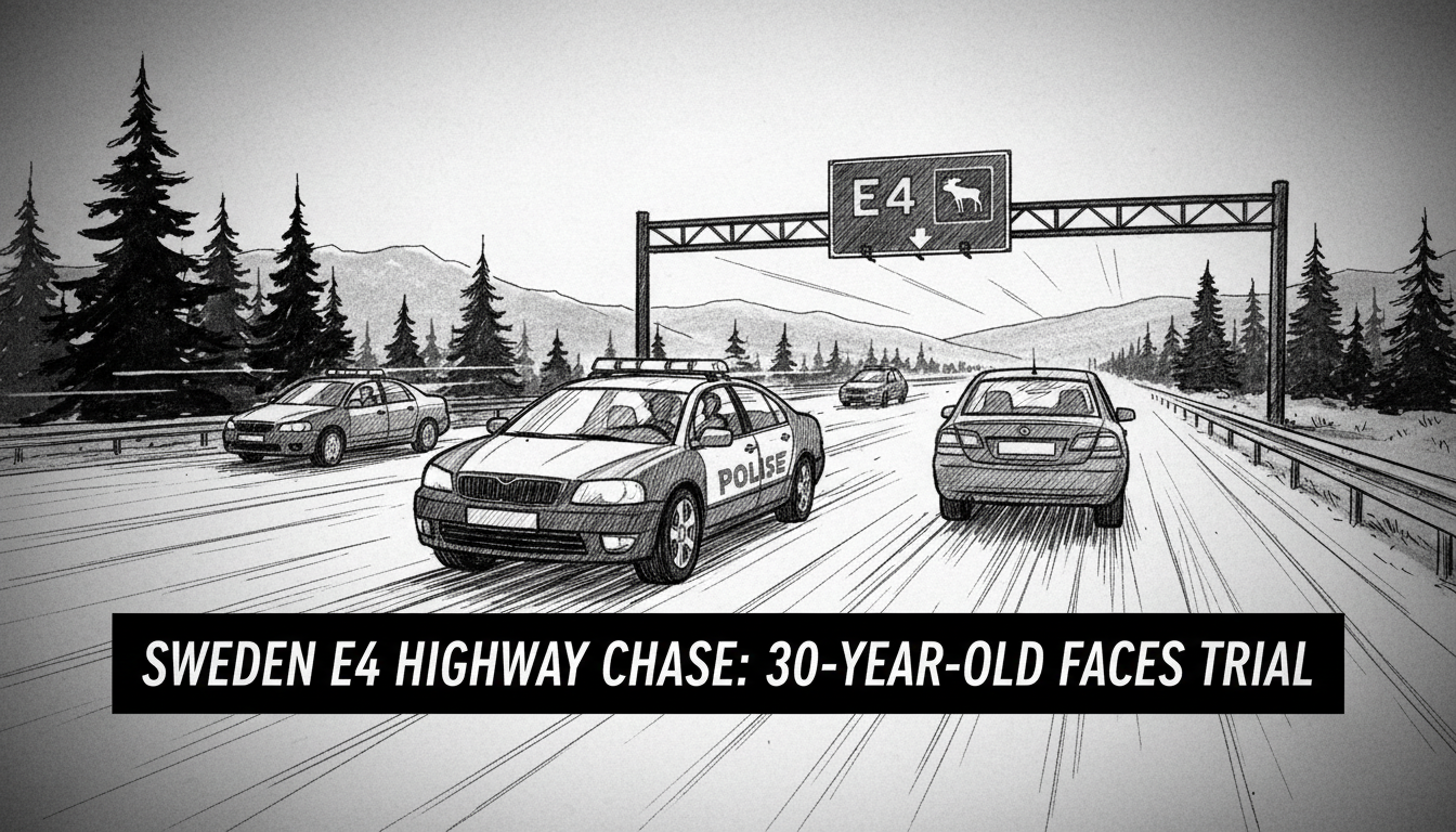 Sweden E4 Highway Chase: 30-Year-Old Faces Trial