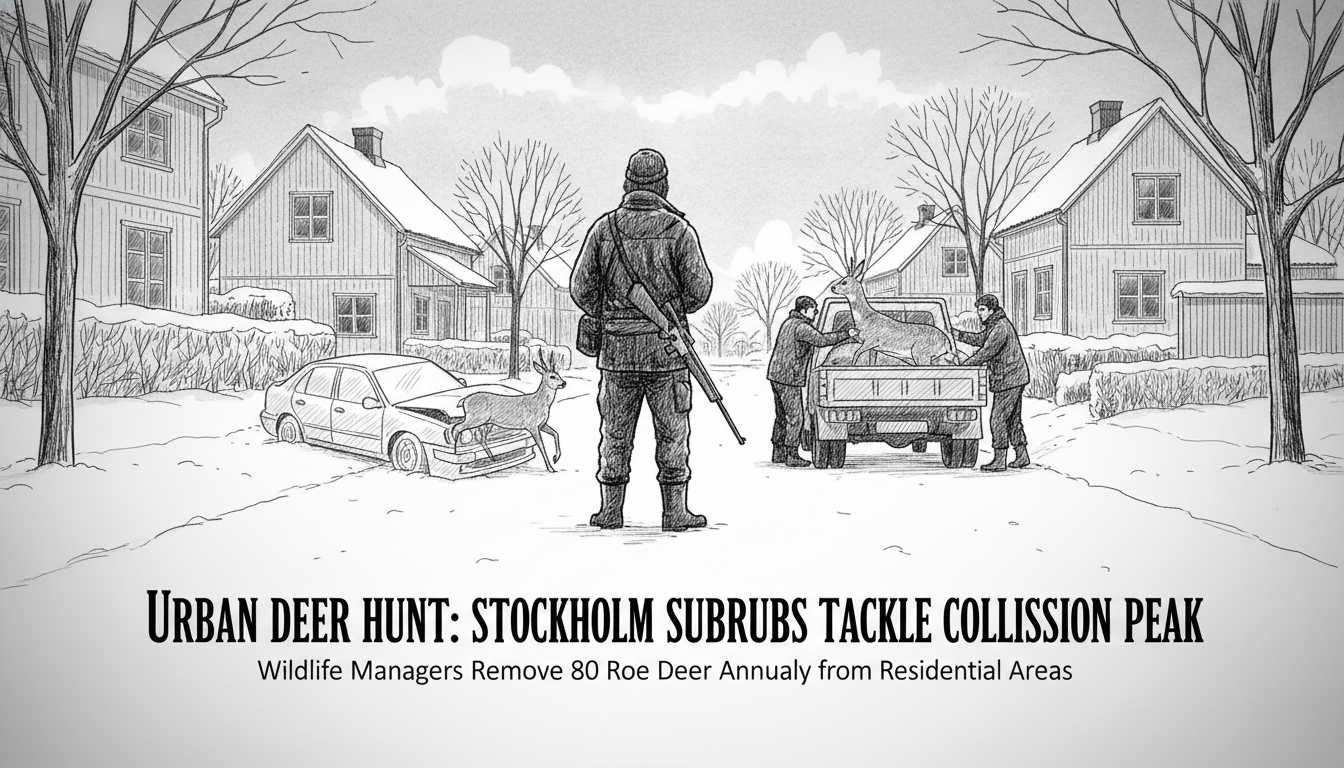Urban Deer Hunting in Stockholm Suburbs as Wildlife Collisions Peak