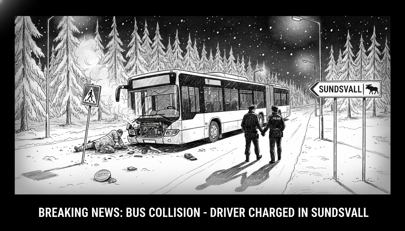 Bus Collides with Pedestrian in Sundsvall - Driver Faces Criminal Charges
