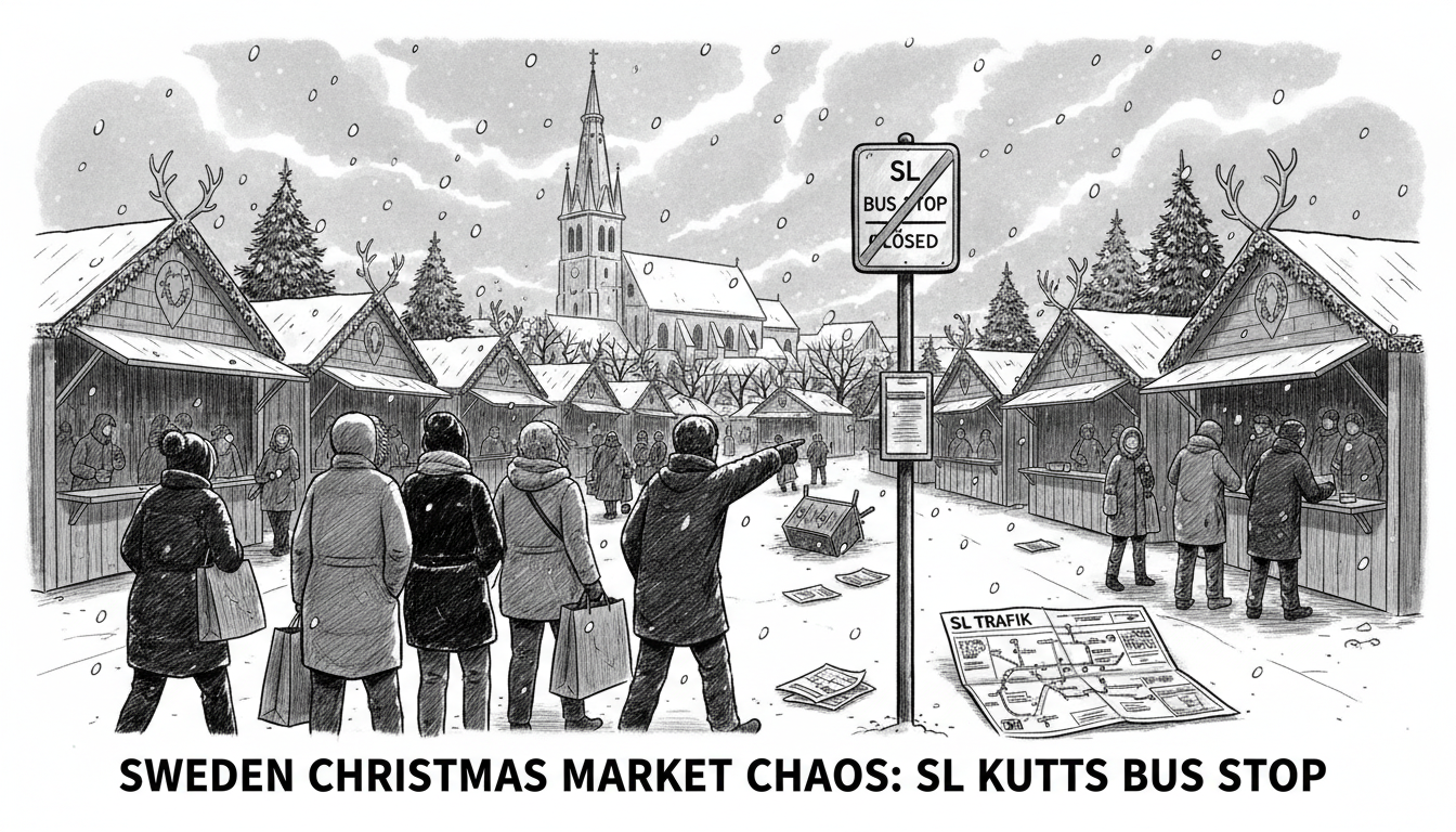 Sweden Christmas Market Chaos: SL Cuts Bus Stops