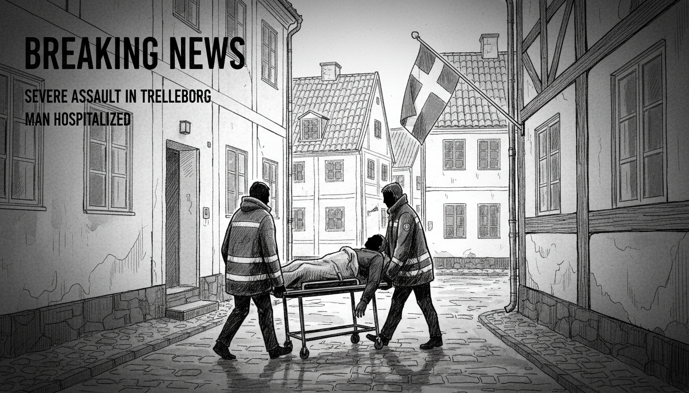 Severe Assault in Trelleborg Sends Man to Hospital