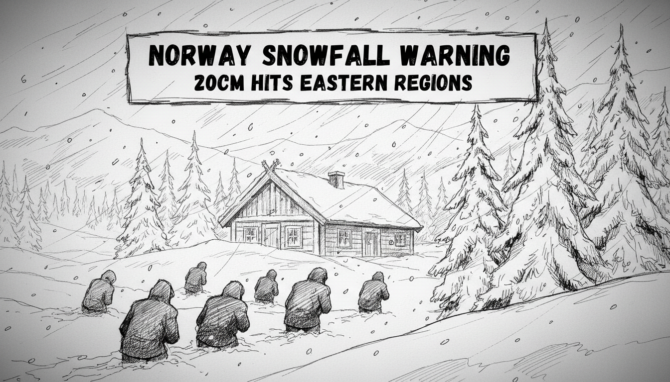 Norway Snowfall Warning: 20cm Hits Eastern Regions